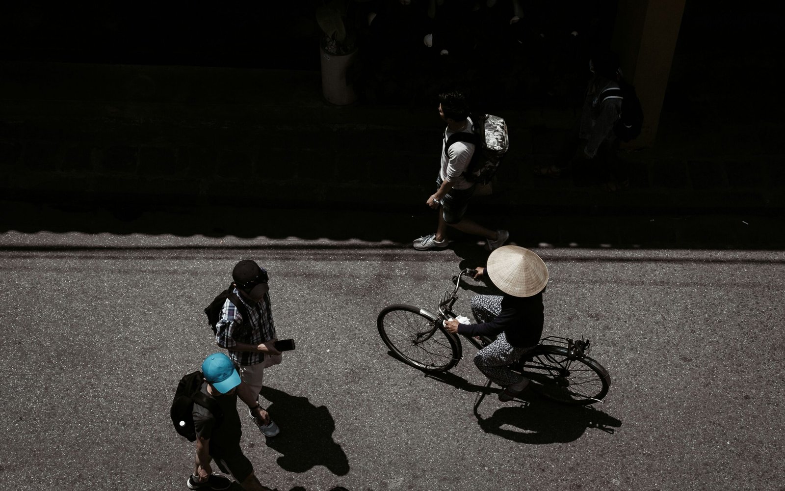 cyclist riding at sunset