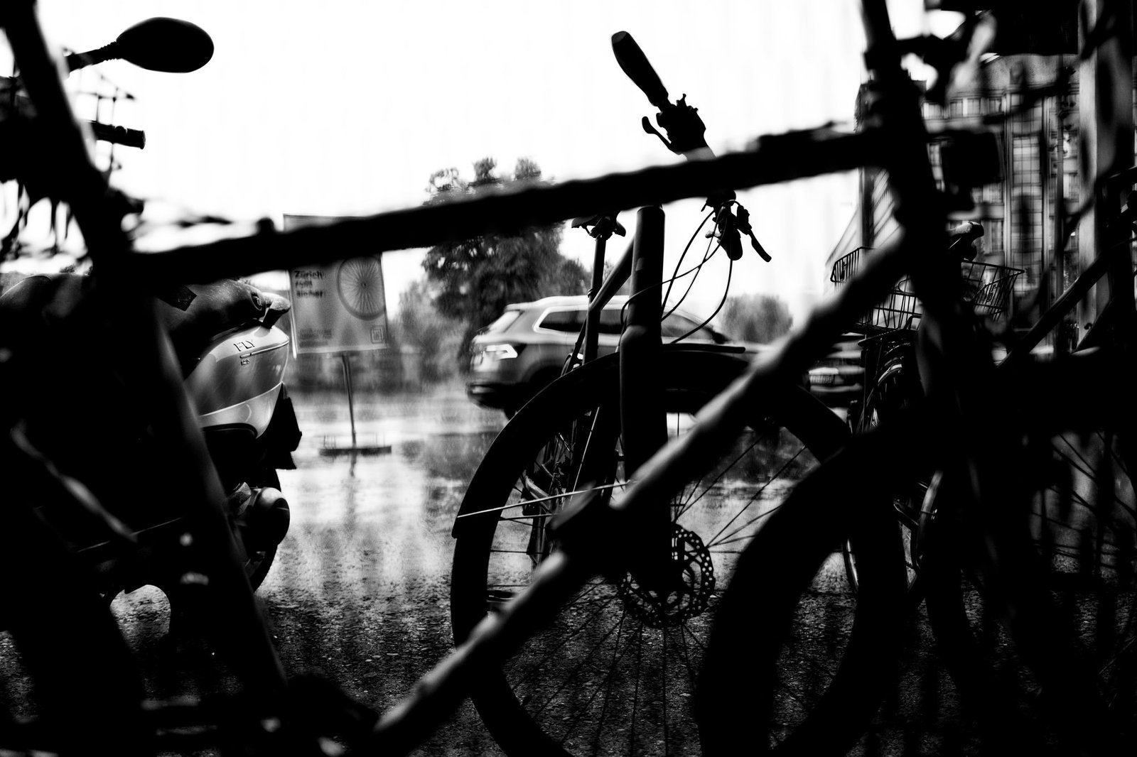 A cyclist using an indoor stationary bike equipped with resistance settings