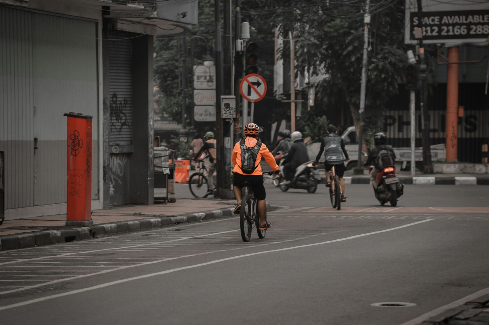 A person riding a bike on scenic countryside roads
