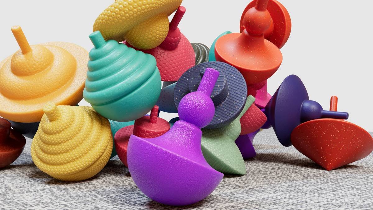 Variety of Spinning Tops